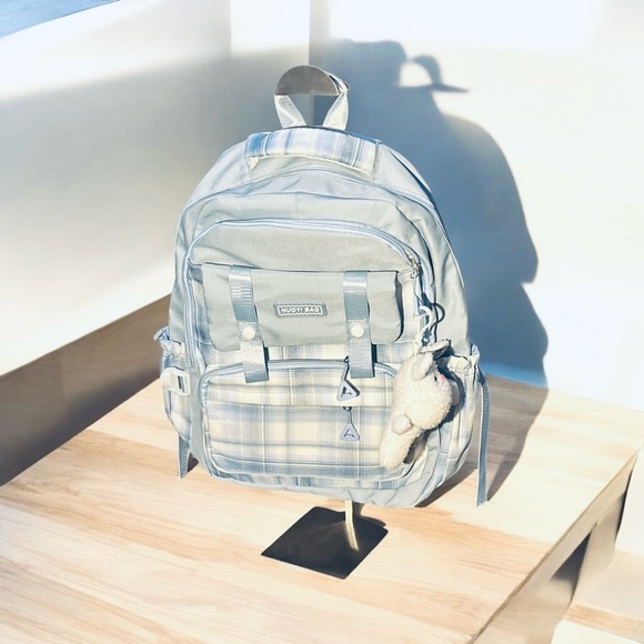Kawaii Aesthetic Backpack - Blue | Big | New - Picture 2 of 7